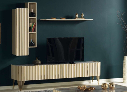 Modern Set 3 pcs Living room Furniture Designer TV Stand Shelf Wall Cabinet